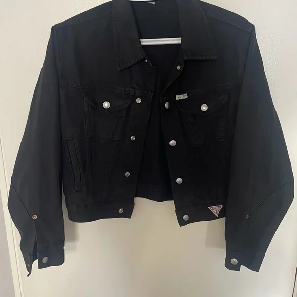 Vintage black denim guess jacket - Picture 6 of 6